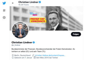 Twitterprofil Christian Lindner