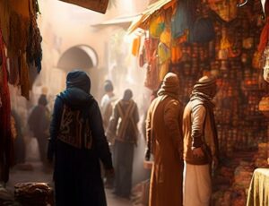 alter arabischer Bazar zum Einkaufen außerhalb