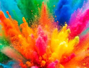 Explosion von Farben in allen Nuancen